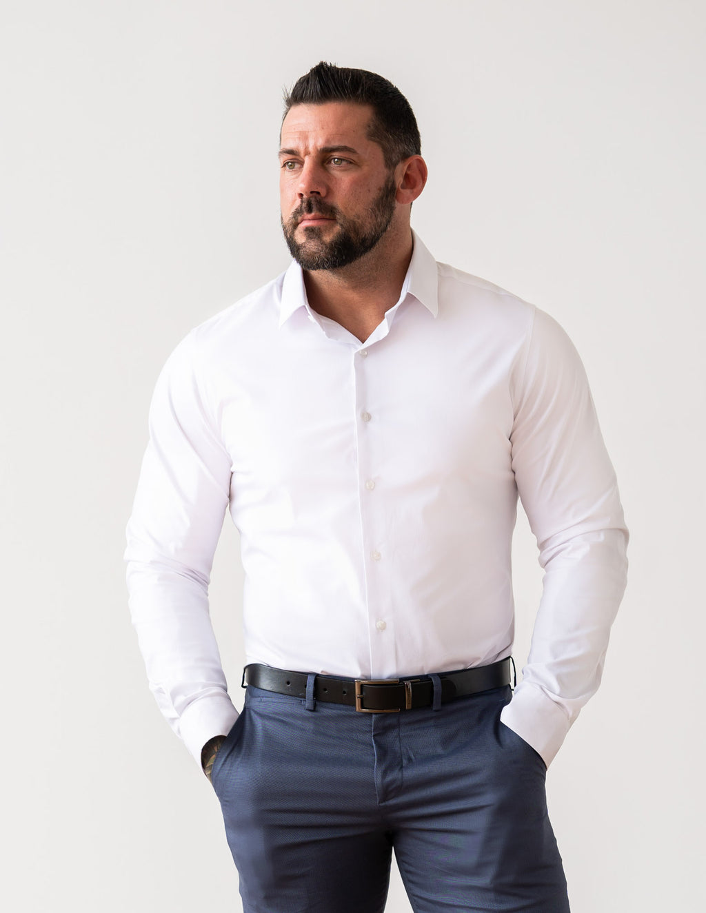 Athletic mens dress discount shirts